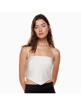 Aritzia Sunday best White Satin Handkerchief Cami Top - Women